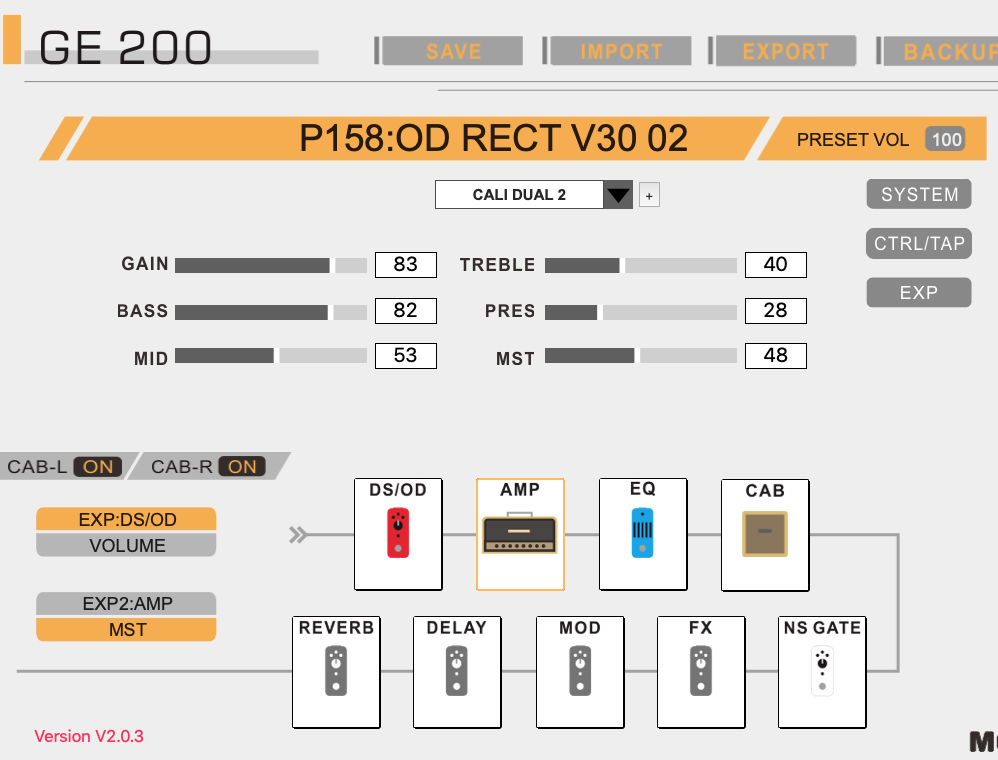 Mooer GE200 presets - Overdriven.fr